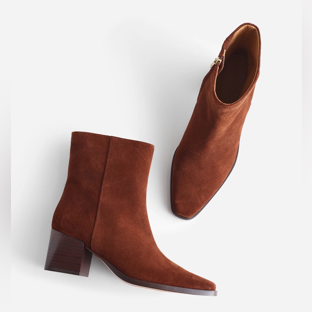 Madewell Brown Suede Ardin Ankle Boots